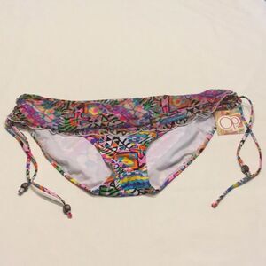Op Skirted Scoop Bikini Bottoms Bright Geometric 
